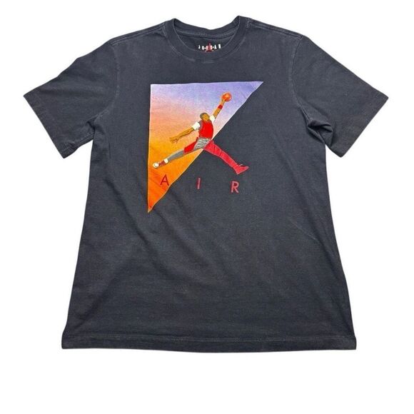 Air Jordan Graphic Print Mens M T Shirt Black NBA Basketball - Picture 1 of 10